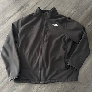 The North Face Windwall Jacket Mens XXL Black Softshell Full Zip Hiking Apex